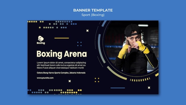 Free PSD boxing ad banner template
