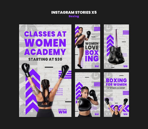 PSD gratuito boxing club template