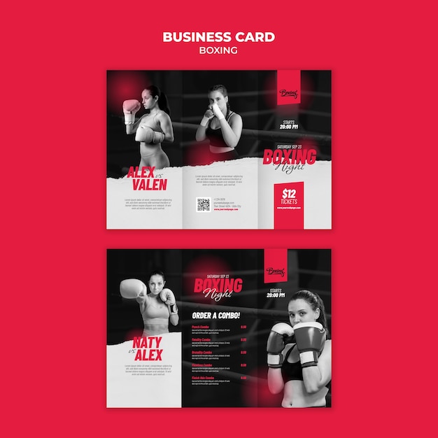 Free PSD boxing club template