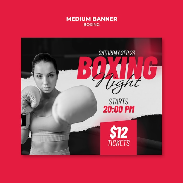 無料PSD boxing club template