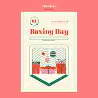 Free PSD boxing day celebration poster template