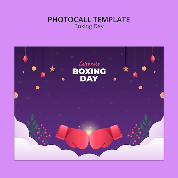 Free PSD boxing day discounts photocall template