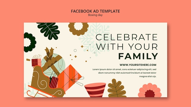 Free PSD boxing day  facebook template