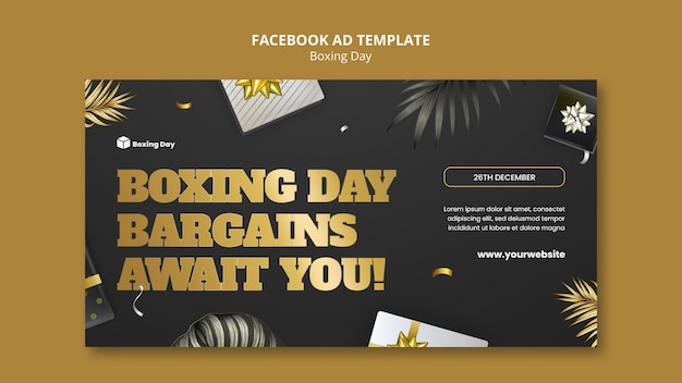 Boxing day  facebook template