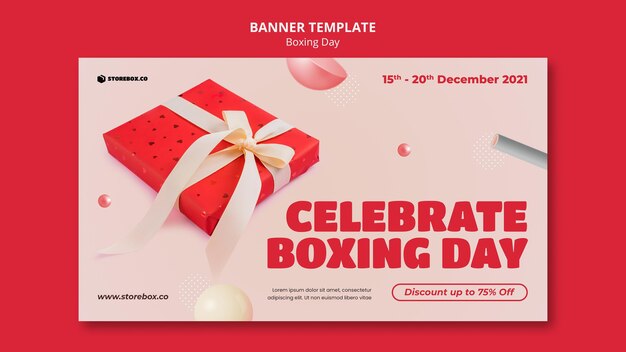 Boxing day horizontal banner template
