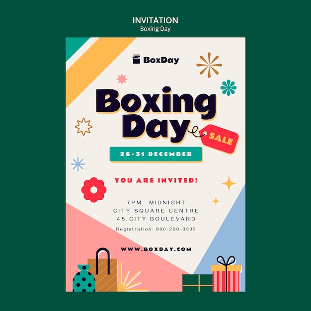 Boxing day invitation template