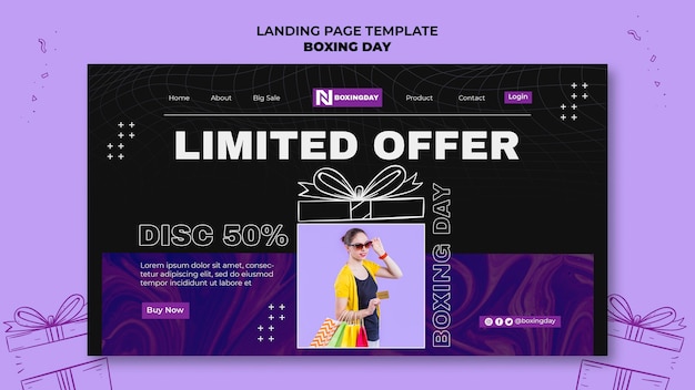 Boxing day landing page template