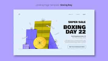 Free PSD boxing day landing page template