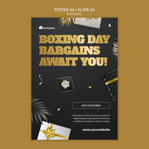 Boxing day  poster template