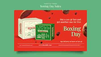 Free PSD boxing day sales template design