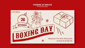 Free PSD boxing day sales template design