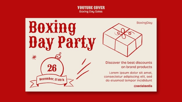 Free PSD boxing day sales template design