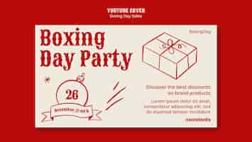Free PSD boxing day sales template design