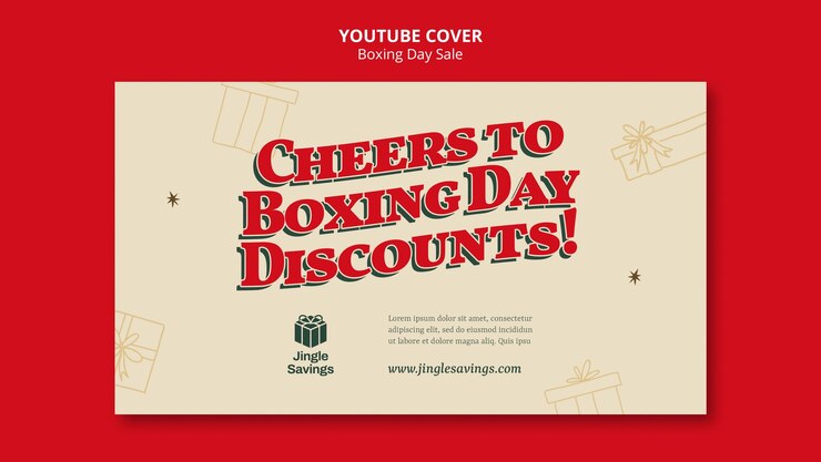 Free PSD boxing day sales template design