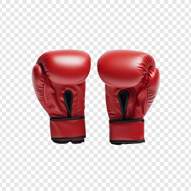 Free PSD boxing gloves isolated on transparent background