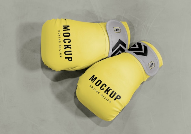 Boxing gloves mockup design