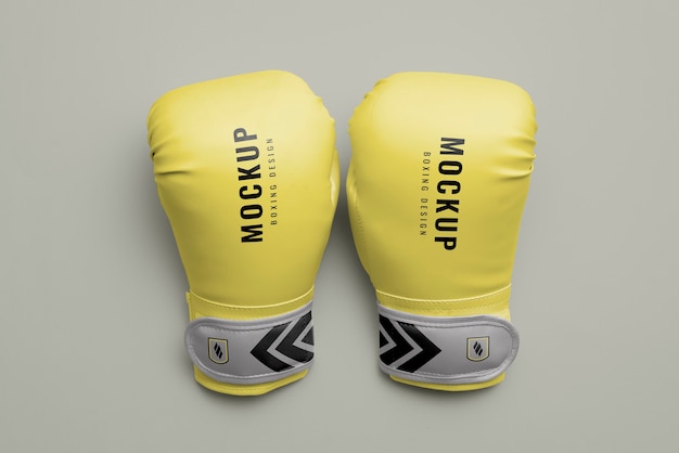 Boxing gloves mockup design