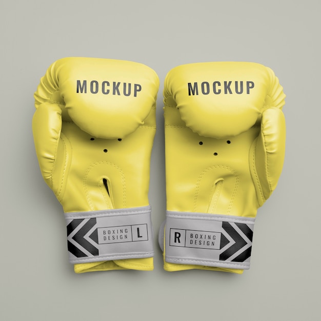 Boxing gloves mockup design