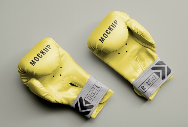 Boxing gloves mockup design