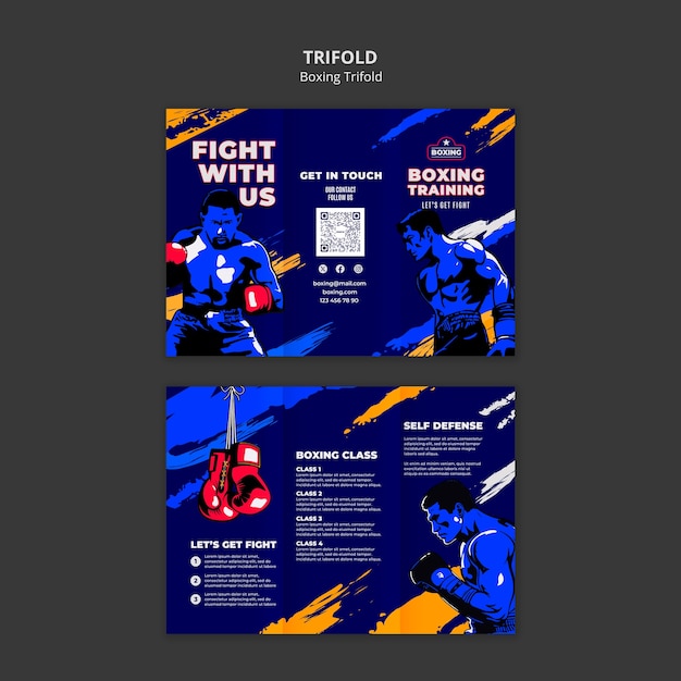 Free PSD boxing template design