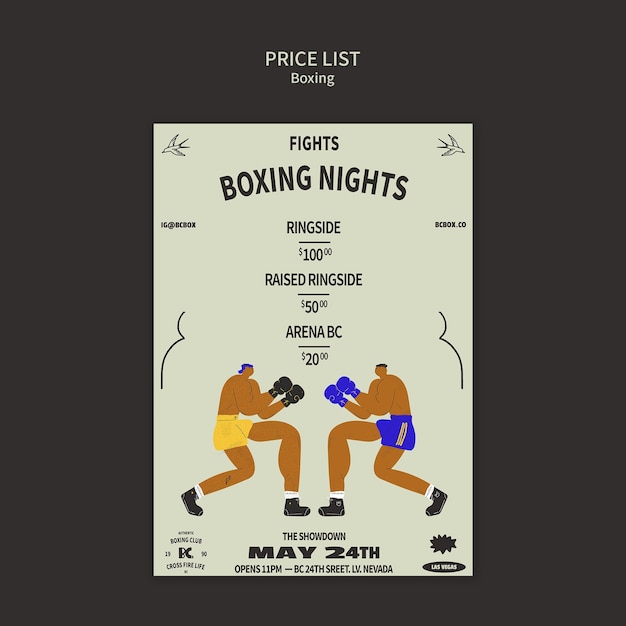 Boxing template design