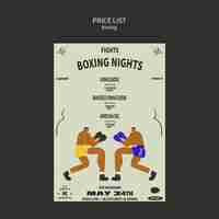 Free PSD boxing template design