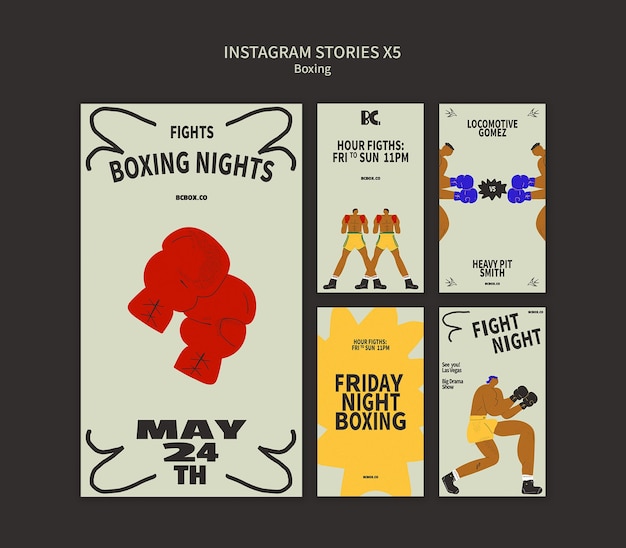 Free PSD boxing template design