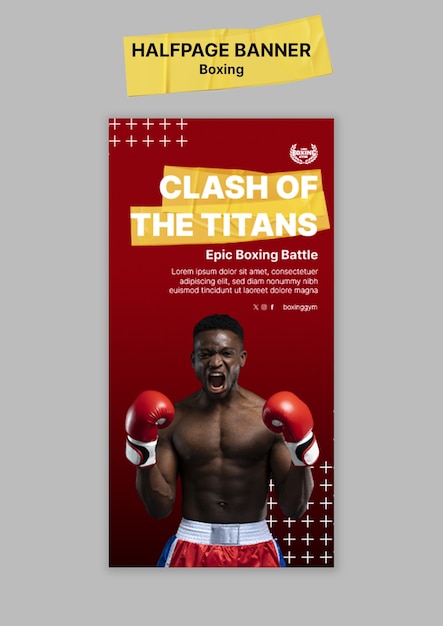 Free PSD boxing template design