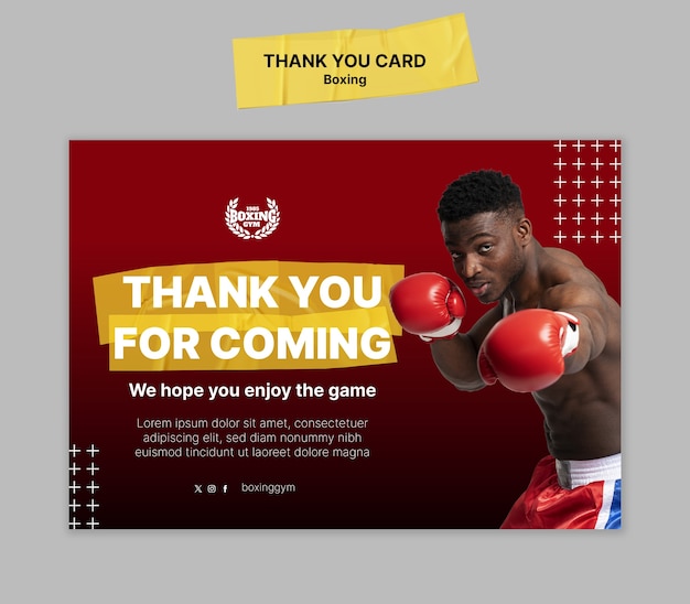 Boxing template design