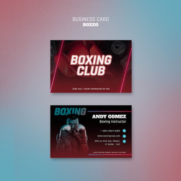 PSD gratuito progettazione del modello di boxe