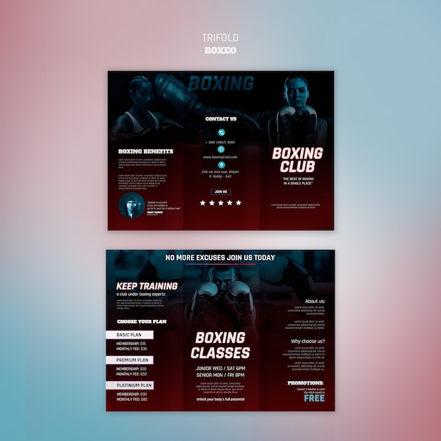 Free PSD boxing template design