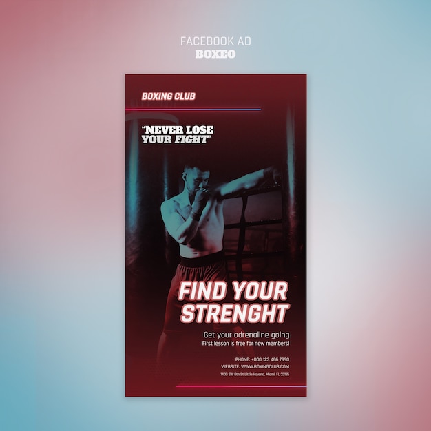 Free PSD boxing template design