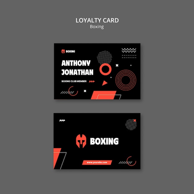 Boxing template design