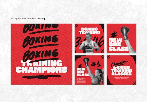 Free PSD boxing template design