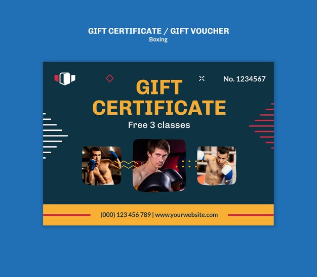 無料PSD ボクシングのテンプレートデザイン