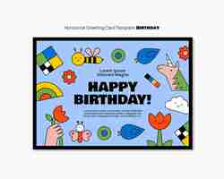 Free PSD boy birthday template design