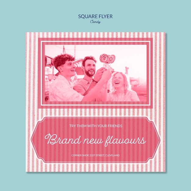 brand new flavours candy shop and happy family