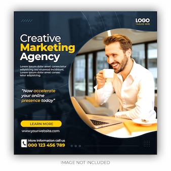 Branding agency corporate social media post banner