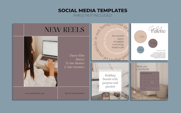 Branding strategy instagram social media post templates