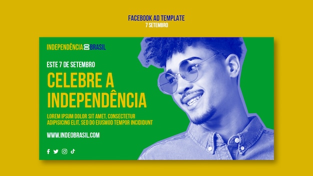 Free PSD brazil independence day design template