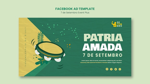 Free PSD brazil independence day design template