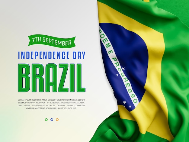 Free PSD brazil independence day event poster template