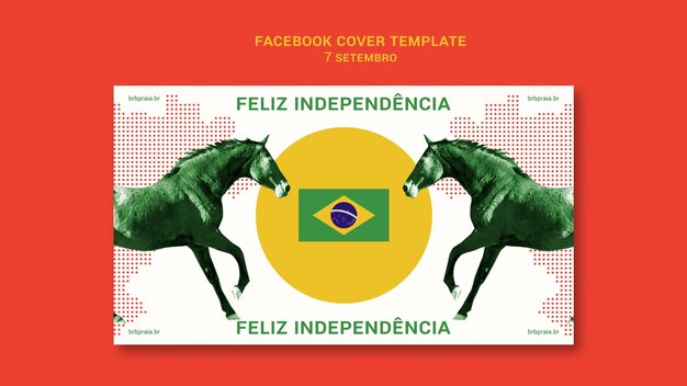 Design della copertina di Facebook per la festa dell'indipendenza del Brasile