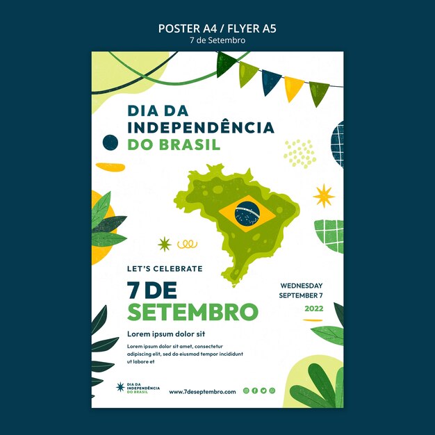 Brazil independence day template design