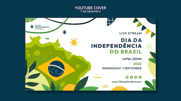 Free PSD brazil independence day template design