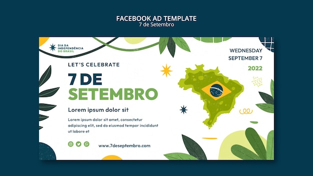 Brazil independence day template design