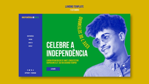 Free PSD brazil independence day