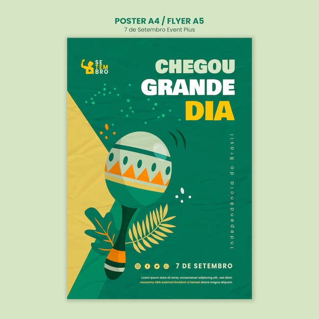 Free PSD brazil independence day