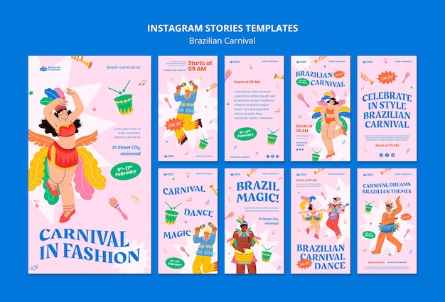 Brazilian carnival celebration  instagram stories