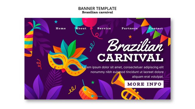 Brazilian carnival celebration landing page